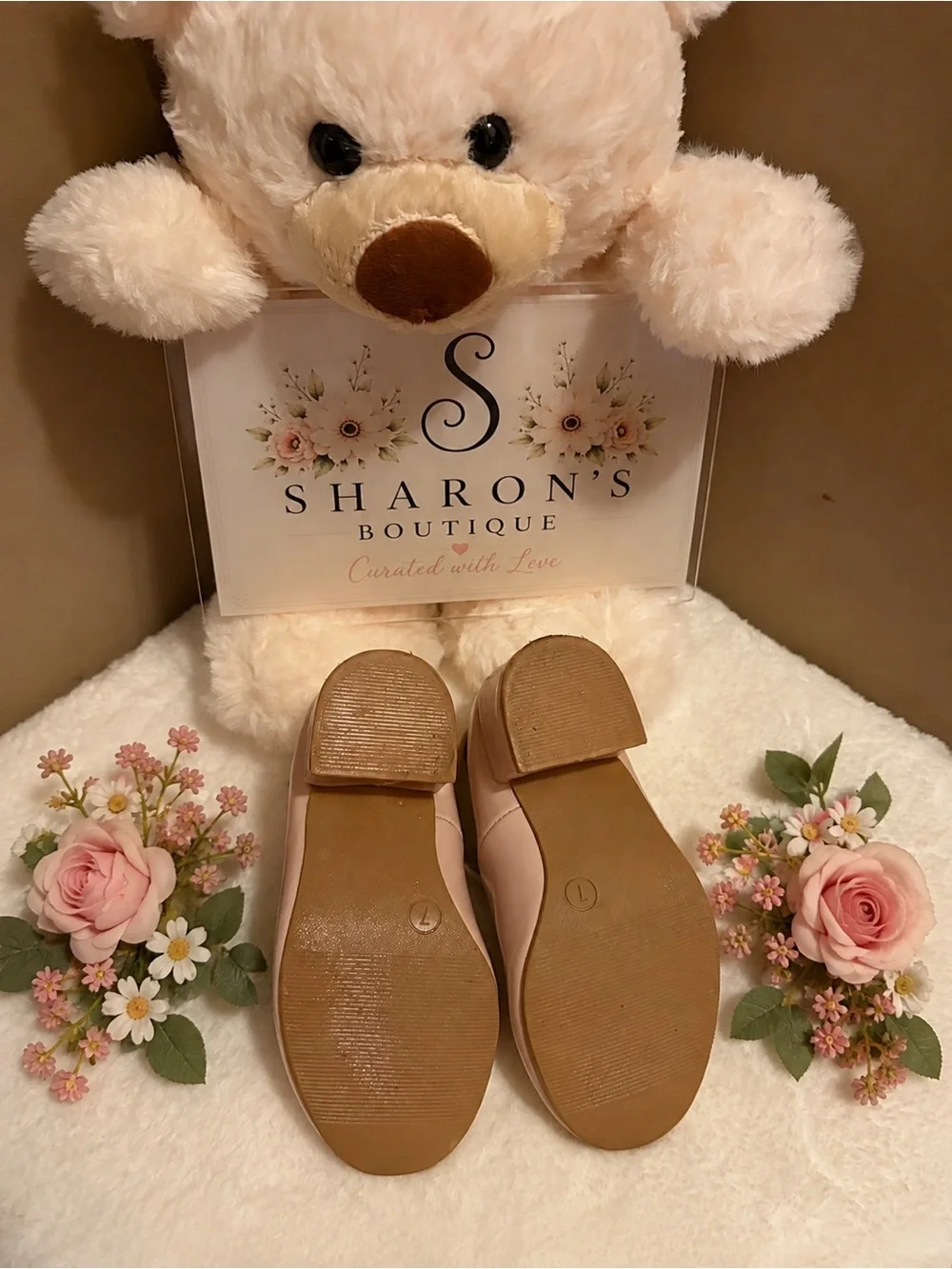 Rachel Shoes Blush Patent Mary Jane Dress Shoes Bow Girls Size 7C